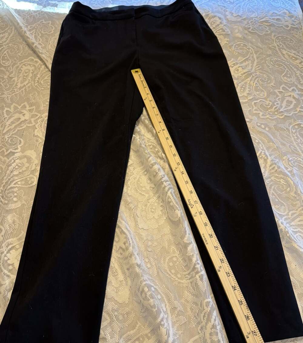 Alfani Pants Women's 10P Black Straight Leg Work Dressy MEAS IN PICS 30/27.75